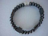 Black Double Strand Bracelet #1304